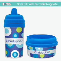 Blue Circles and Circles Sippy Cup