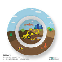 Construction Site Kids Plates