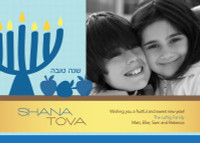 Blue Apples Jewish New Year Card