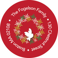 Wreath Of Peace Christmas Address Labels