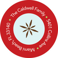 Color Stripes Christmas Address Labels