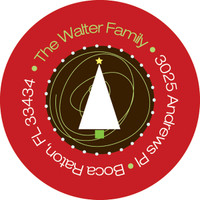 Chic Xmas Tree Christmas Address Labels