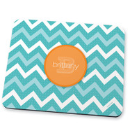 Mod aqua chevrons Mouse Pad