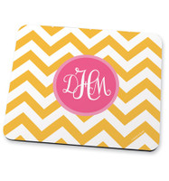 Classic yellow chevron Mouse Pad