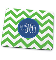 Classic green chevron Mouse Pad