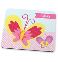 Smiley Butterfly Mouse Pad
