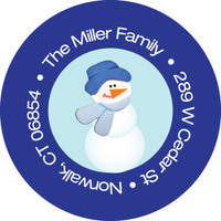 Snowman In The Snow Christmas Address Labels