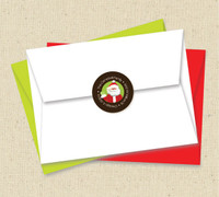 Santa's Swirls Christmas Address Labels