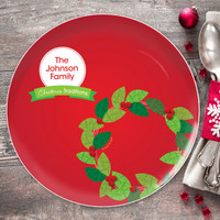 A Modern Wreath Christmas Plate
