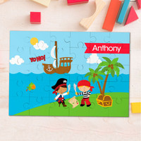 Yo Ho Pirate Boy Personalized Puzzles