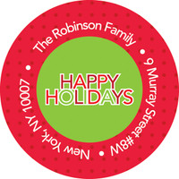 Colorful Blocks Christmas Address Labels