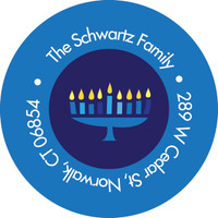Menorah Address Label