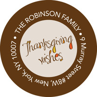 Thanksgiving Wishes Holiday Labels