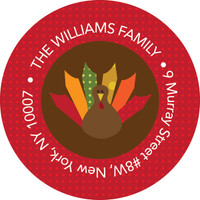 Bold Turkey Personalized Holiday Labels