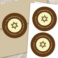 Shofar and dove label