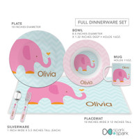 Sweet Pink Elephant Kids Bowl