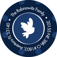 Modern peace dove label