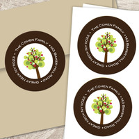 Cute apple tree label