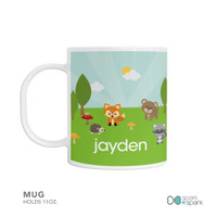 Cute Animals In The Forest Kids Plate