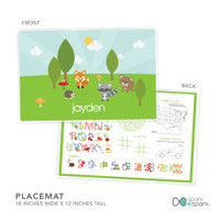 Cute Animals In The Forest Kids Plate