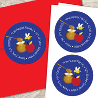 Bees and honey label