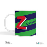 Brilliant Initial Green Kids Plate