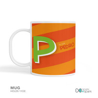 Brilliant Initial Orange Kids Plate