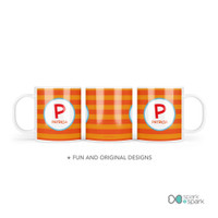 Fun Initials Orange Kids Plate