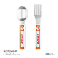 Fun Initials Orange Kids Plate