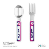 Fun Initials Magenta Kids Plate