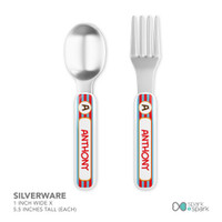 Fun Initials Red Kids Plate