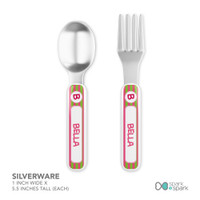 Fun Initials Pink Kids Plate