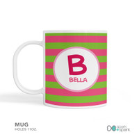 Fun Initials Pink Kids Plate