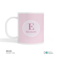 A Shiny Pink Letter Kids Plate