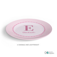 A Shiny Pink Letter Kids Plate