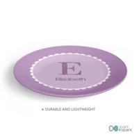 A Shiny Purple Letter Kids Plate