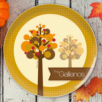 Fall Trees Holiday Plate