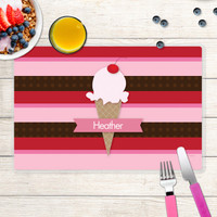 Strawberry Cone Kids Placemat