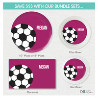 Girl Soccer Fan Purple Placemat
