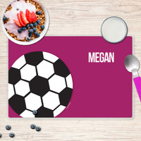 Girl Soccer Fan Purple Placemat