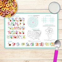 Just Like Me Girl Aqua Kids Placemat