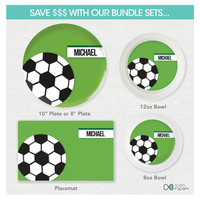 Soccer Fan Green Kids Placemat