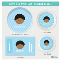 Just Like Me Boy Light Blue Kids Placemat