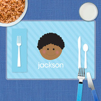 Just Like Me Boy Light Blue Kids Placemat