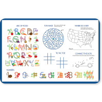 Owl Be Yours Blue Kids Placemat
