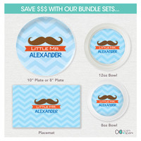 Little Mr. Mustache Kids Placemats