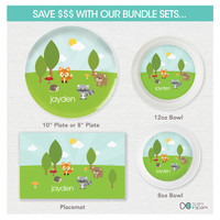 Cute Animals in the Forest Kids Placemats