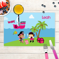 Yo Ho Pirate Girl Kids Placemat