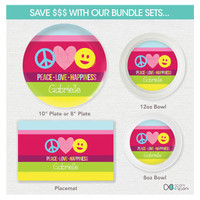 Peace & Love Signs Kids Placemat