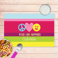 Peace & Love Signs Kids Placemat
